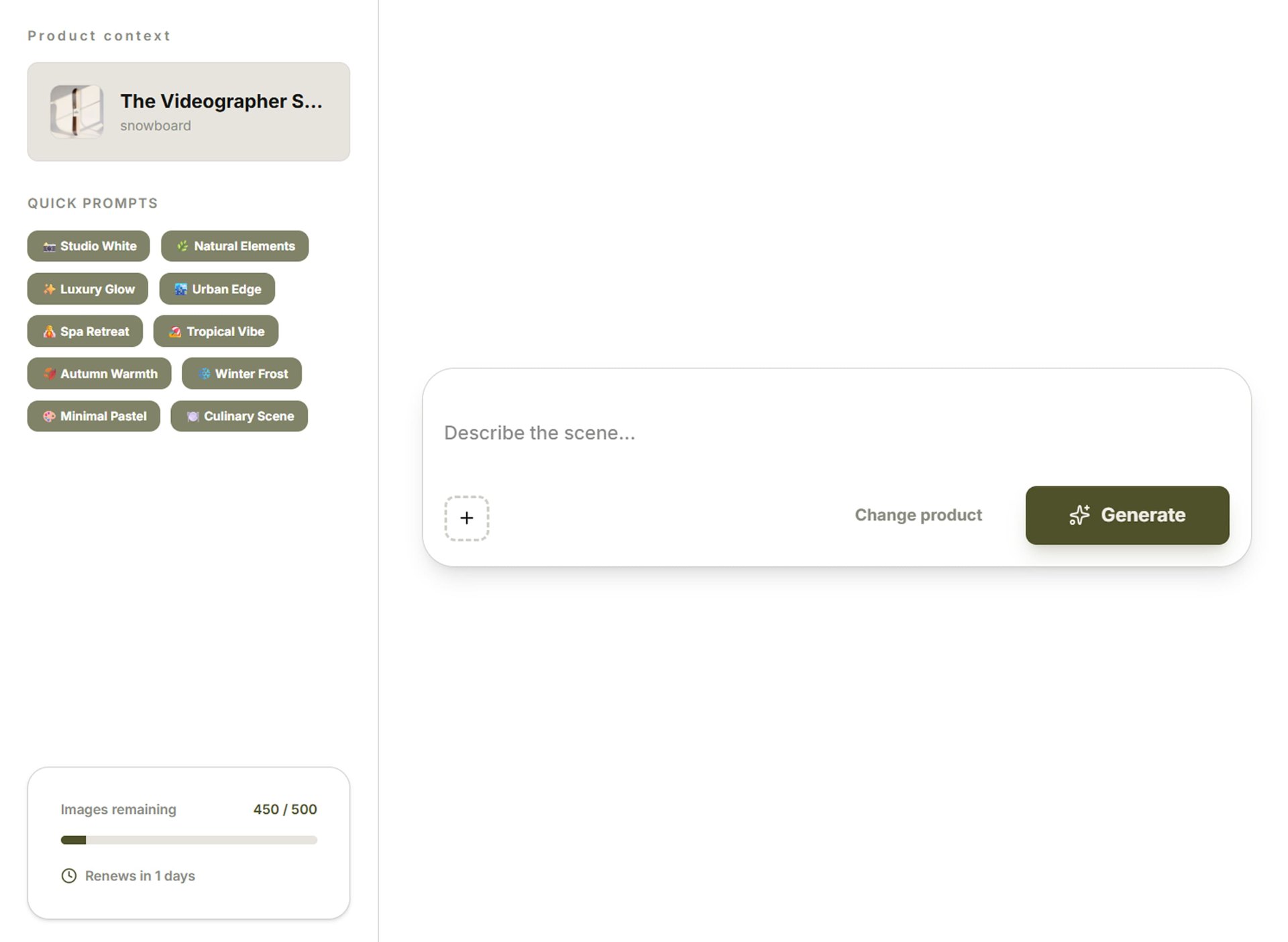 Image Generation Workspace